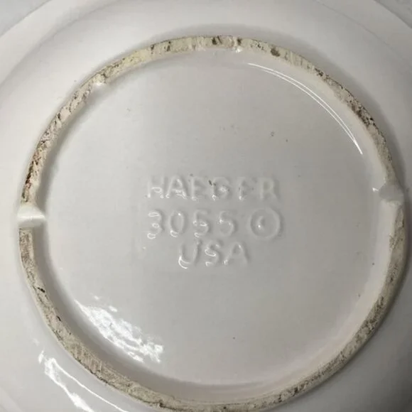 Royal Haeger White #3055 Serving Bowl With Pink Roses 10" Vintage Christmas Gift - Picture 3 of 6